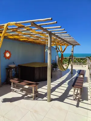 Uma varanda ou terraço em Hostel Leda Beach