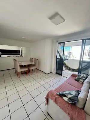 Uma área de estar em Apartamento Completo com 3 Quartos