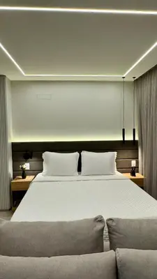 Uma cama ou camas num quarto em Moderno, inteligente e sofisticado - 1202