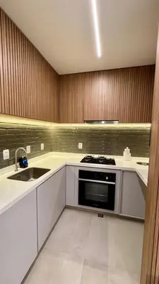 A cozinha ou kitchenette de Moderno, inteligente e sofisticado - 1202