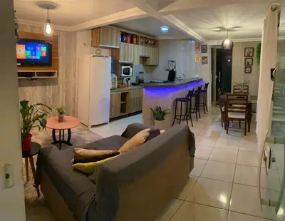 A cozinha ou kitchenette de Aparatmento aconchegante na praia do futuro ao lado do mar