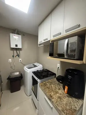 A cozinha ou kitchenette de Apt p 7 pessoas pé na areia com vista Mar