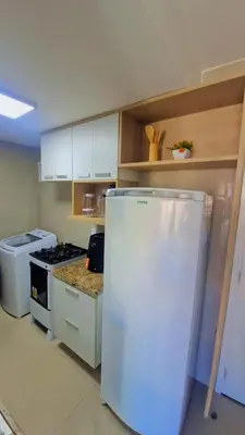 A cozinha ou kitchenette de Apt p 7 pessoas pé na areia com vista Mar