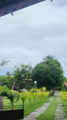Um jardim no exterior de Chácara Estrela da Manhã