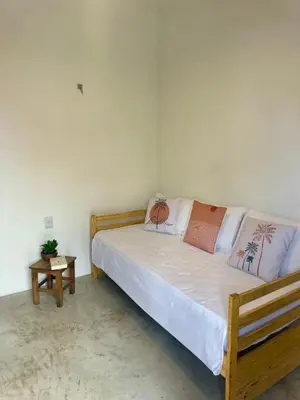 Uma cama ou camas num quarto em Kza da Paty Preá dEla