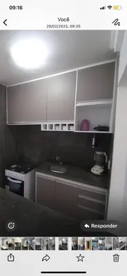 A cozinha ou kitchenette de Flat via venetto vista mar