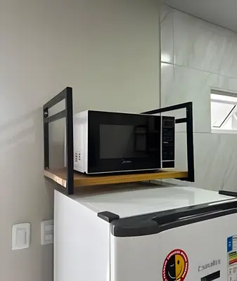 A cozinha ou kitchenette de Completa Perfeita para Turismo de Negócios e Lazer por Will