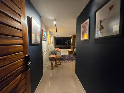 Uma área de estar em Arte 602 Mucuripe Vista Mar