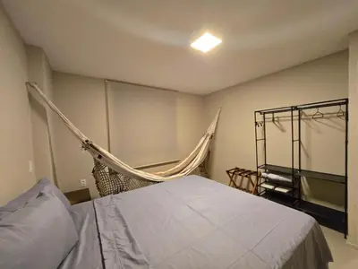 Uma cama ou camas num quarto em Arte 602 Mucuripe Vista Mar
