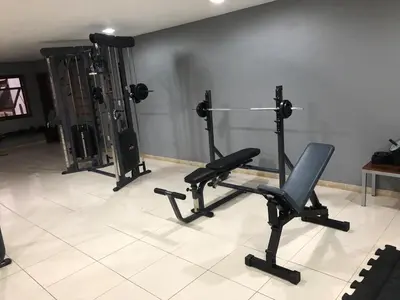 O centro de fitness e/ou as comodidades de fitness de Taíba Beachfront Paradise - Cozy Apartment