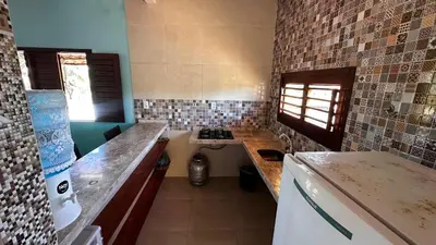 Uma casa de banho em Casa dunna azul