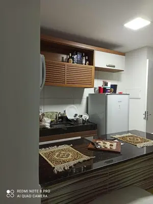 A cozinha ou kitchenette de Apartamento Porto das dunas