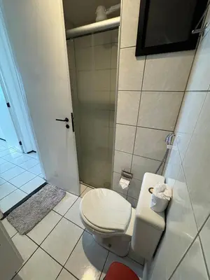 Uma casa de banho em Apartamento vista mar no mucuripe