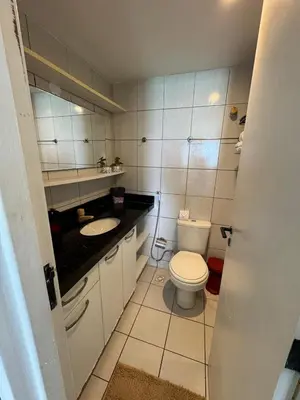Uma casa de banho em Apartamento vista mar no mucuripe