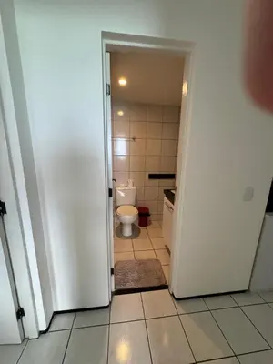 Uma casa de banho em Apartamento vista mar no mucuripe