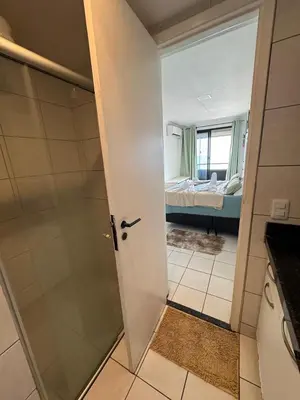 Uma casa de banho em Apartamento vista mar no mucuripe