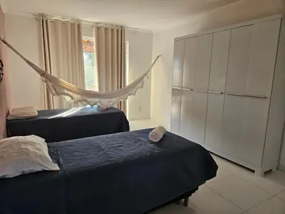 Uma cama ou camas num quarto em Refugio Fortaleza