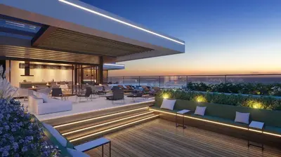Uma varanda ou terraço em Estúdio a 200m da Beira-Mar-Beach Class Meireles