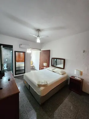 Uma cama ou camas num quarto em Apartamento em Meireles, Praia de Iracema