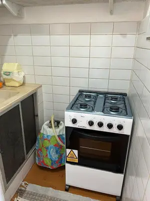 A cozinha ou kitchenette de Family apartment near Beach Park