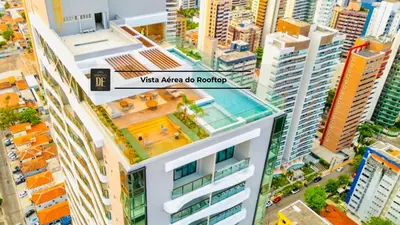 Uma vista geral de Fortaleza ou a vista da cidade a partir do apartamento