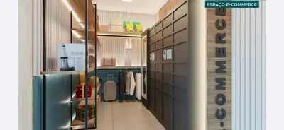 A cozinha ou kitchenette de Studio no Meireles 5 min da Beira Mar
