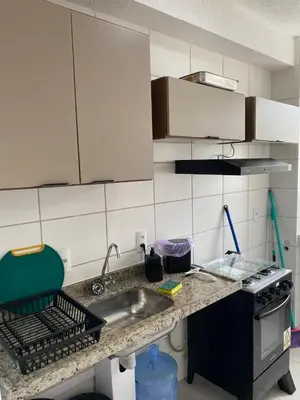 A cozinha ou kitchenette de Apartamento aconchegante