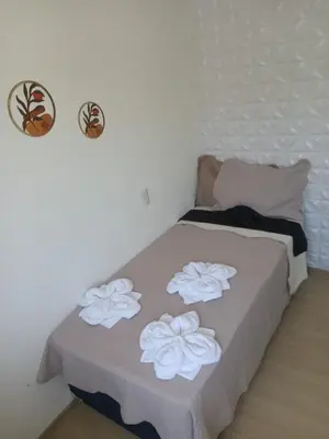 Uma cama ou camas num quarto em Apartamento aconchegante