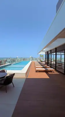 A piscina em ou perto de Studio Quartzo no Meireles com Piscina no Rooftop e Academia