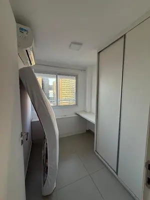 Uma cama ou camas num quarto em Fortaleza Apartment