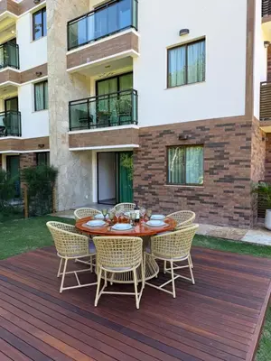O edifício onde o apartamento está situado