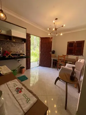 Uma área de estar em Casa São Roque