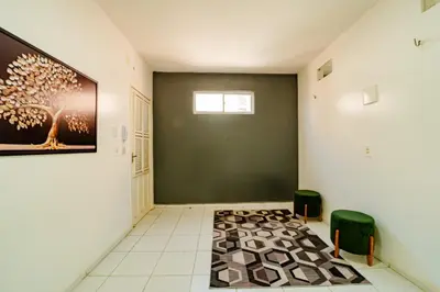 Uma cama ou camas num quarto em Flat para 2 Pessoas a poucos metros do Aeroporto