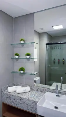 Uma casa de banho em Hospede-se com charme e praticidade no Meireles