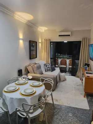 Uma área de estar em Flat Mar Premium 1408