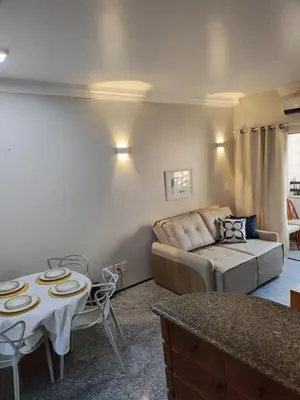 Uma área de estar em Flat Mar Premium 1408
