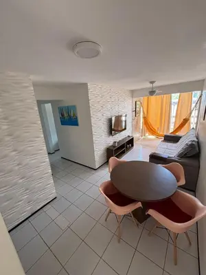Uma área de estar em Appartement 12 à 200m de la plage