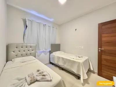 Uma cama ou camas num quarto em Boas Vistas - Canoa Quebrada