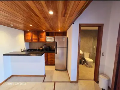 A cozinha ou kitchenette de Casa Ó Paí - Chalés em Pontal de Maceió