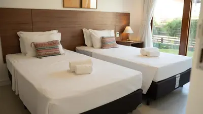 Uma cama ou camas num quarto em Villa Moderna