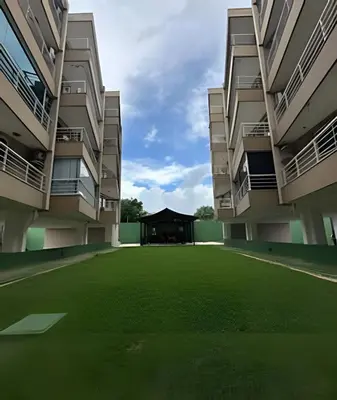O edifício onde o apartamento está situado