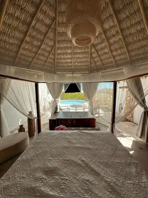 Uma cama ou camas num quarto em Villa kite