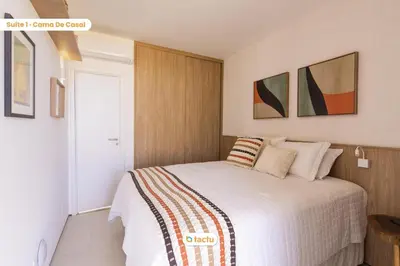 Uma cama ou camas num quarto em Origem Fortim - Suítes Climatizadas e Lazer