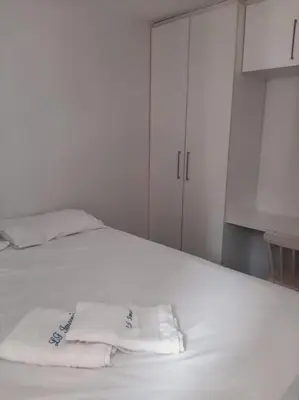 Uma cama ou camas num quarto em Terraços do Atlântico, Apto 2 Quartos Vista Mar, Praia Iracema