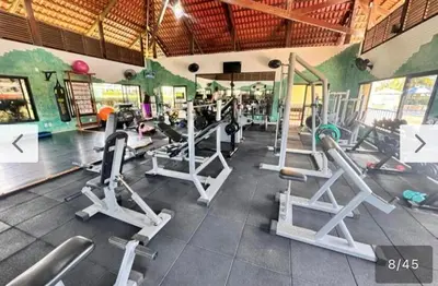 O centro de fitness e/ou as comodidades de fitness de Apartamento em condomínio com acesso à praia