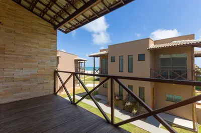 Uma varanda ou terraço em Beachfront Duplex #A6 - Aquiráz By Carpediem