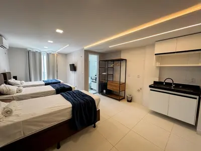 Uma cama ou camas num quarto em Home Studio