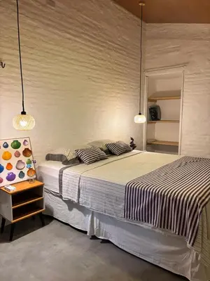 Uma cama ou camas num quarto em CasaBi - Casa na Taiba 4 quartos