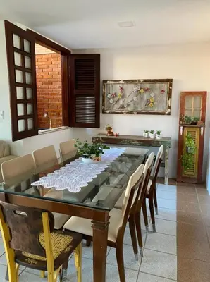 Uma área de estar em Casa de Condomínio em Porto das Dunas