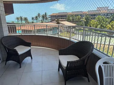 Uma varanda ou terraço em Apto no Porto das Dunas - Scopa Beach